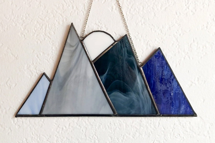 stained glass mountains