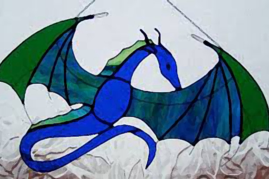 stained glass dragon