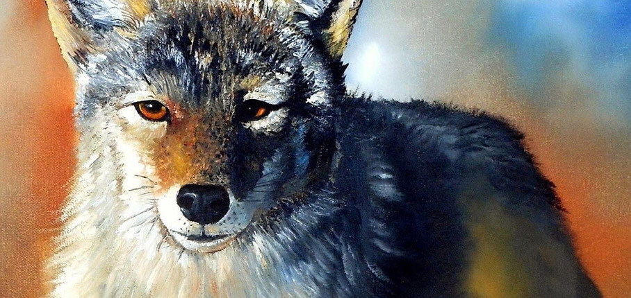 wolf painting